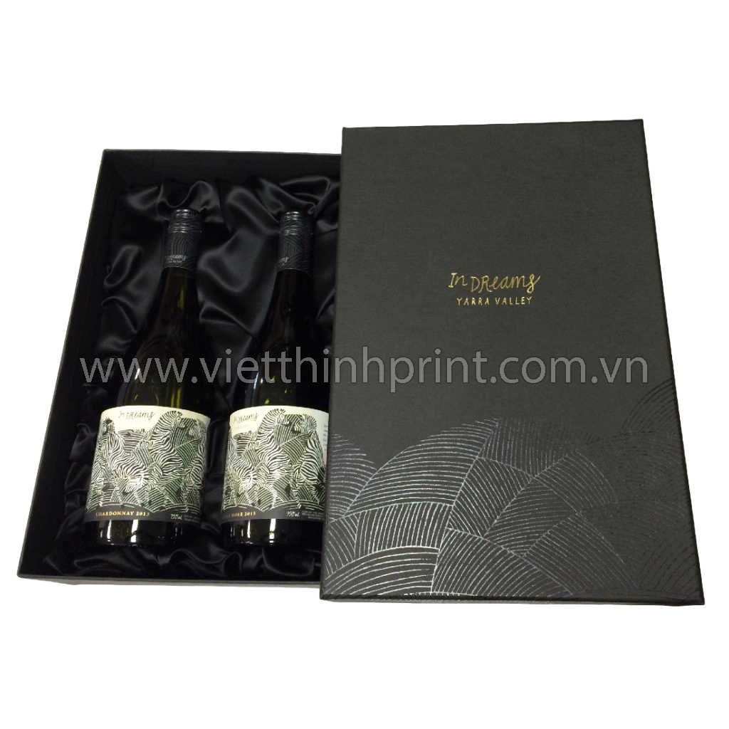 Hộp rượu ngoại khay vải - 20